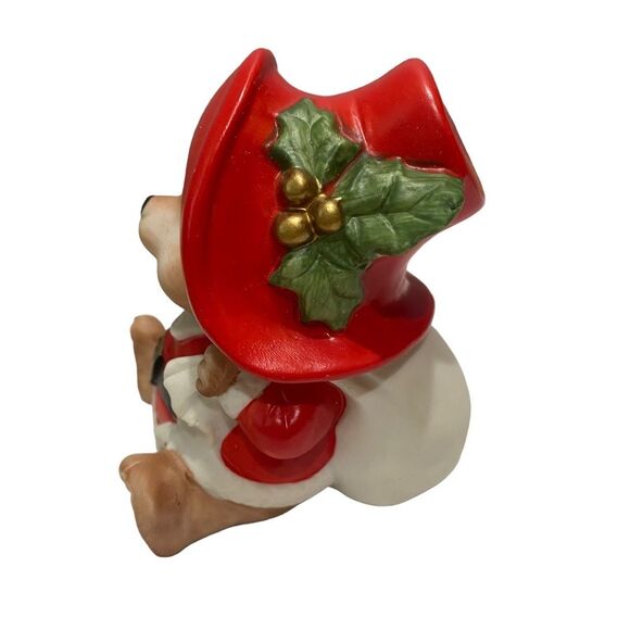 Complete Set of Three Vintage Homco Ceramic Christmas Teddy Bears 5600 - Picture 10 of 16